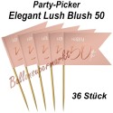 Party-Picker Elegant Lush Blush 50, Dekoration zum 50. Geburtstag, 36 Stück