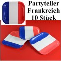 Partyteller Frankreich, 10 Stück