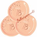 Partyteller  Elegant Lush Blush 18 zum 18. Geburtstag, 8 Stück