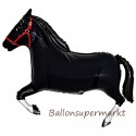Luftballon Pferd schwarz, Folienballon mit Ballongas