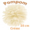 Pompom, Créme, 25 cm