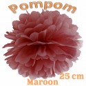Pompom, Maroon, 25 cm