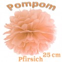 Pompom, Pfirsich, 25 cm