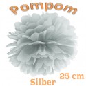 Pompom, Silber, 25 cm
