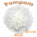 Pompom, Weiß, 25 cm