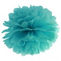 Pompom, Teal, 35 cm