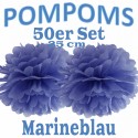 Pompoms, Marineblau, 25 cm, 50er Set