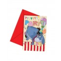 Winnie Pooh, Einladungskarten zum Kindergeburtstag, 6 Stück