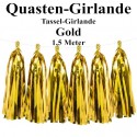 Fest- und Party-Dekoration, Quasten Girlande, Gold