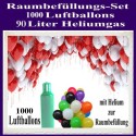 1000 bunte Luftballons mit Helium zur Raumbefüllung