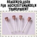 Reagenzgläser für Hochzeitsmandeln, 10 cm, Transparent mit Naturkorken