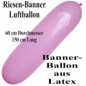 Riesen-Banner Luftballon 150 cm x 60 cm, Rosa