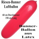 Riesen-Banner Luftballon 150 cm x 60 cm, Rot
