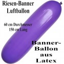 Riesen-Banner Luftballon 150 cm x 60 cm, Violett