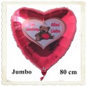 Zum Valentinstag Alles Liebe, riesiger Herz-Luftballon mit Helium