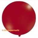 Riesenballon, großer Rund-Luftballon aus Latex, 100 cm Ø, Dunkelrot-Metallic