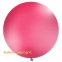 Riesenballon, großer Rund-Luftballon aus Latex, 100 cm Ø, Pastell-Fuchsia