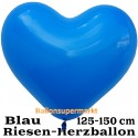 Riesen-Herzluftballon, 350 cm, Blau