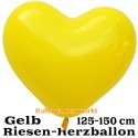 Riesen-Herzluftballon, 350 cm, Gelb