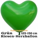 Riesen-Herzluftballon, 350 cm, Grün