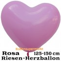 Riesen-Herzluftballon, 350 cm, Rosa