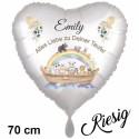 Riesiger Folien-Luftballon zur Taufe mit Namen-8. Inklusive Helium
