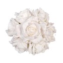 Dekoration Hochzeit, Rosen-Bouquet für das Hochzeitsauto, Weiß