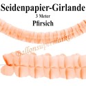 Seidenpapier-Girlande Pfirsich, 3 Meter