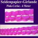 Seidenpapier-Girlande Pink-Cerise, 4 Meter