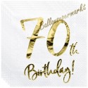 Geburtstagsservietten zum 70. Geburtstag, 70th Birthday Gold