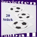 Tischdeko-Servietten Fußball, 20 Stück