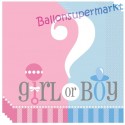 Servietten Girl or Boy, Gender Reveal Partydekoration