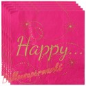 Servietten Happy, pink, 20 Stück