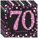 Geburtstagsservietten zum 70. Geburtstag, Pink Celebration 70