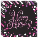 Geburtstagsservietten Pink Celebration Birthday