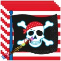Pirate Party, Kindergeburtstag-Party-Servietten Piraten, 16 Stück