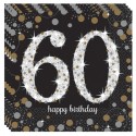 Geburtstagsservietten zum 60. Geburtstag, Sparkling Celebration