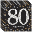 Geburtstagsservietten zum 80. Geburtstag, Sparkling Celebration 80