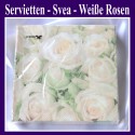 Servietten - Weiße Rosen