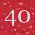 Servietten zum 40., Jubiläum, Geburtstag, Jahrestag