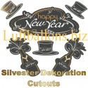 Silvester Dekoration Cutouts