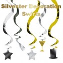 Silvester Dekoration Swirls