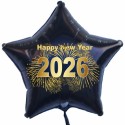 Silvester-Sternballon aus Folie, 2026 - Feuerwerk, mit Helium gefüllt