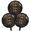 Geschenkidee zu Silvester, Bouquet aus 3 Folien-Luftballons "Frohes Neues Jahr"