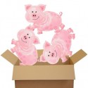 Silvester-Karton "Glücksschweinchen" 3 Stück
