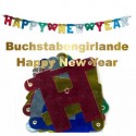 Silvesterdeko Buchstabengirlande Happy New Year