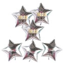 Silvester-Bouquet mit Folienballons Sterne 2023 inklusive Helium