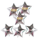 Silvester-Bouquet mit Folienballons Sterne 2024 inklusive Helium