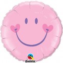 Smiley Rundluftballon aus Folie zu Geburt, Taufe, Babyparty, Girl-Mädchen, inklusive Ballongas Helium