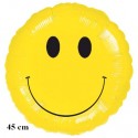 Smiley Luftballon aus Folie ohne Ballongas-Helium